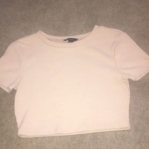 Forever 21 pink short sleeved crop top